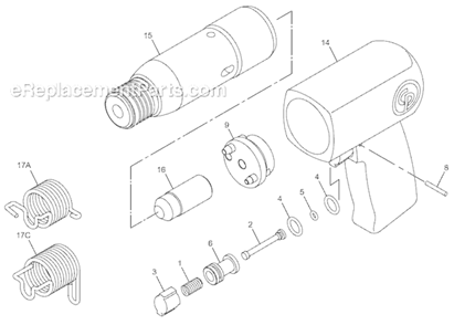 Page A Diagram and Parts List for 8941071111 Chicago Pneumatic Hammer